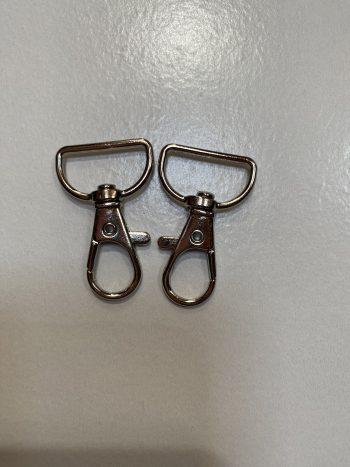 Swivel Clasp Snap Hook Silver tone x 2