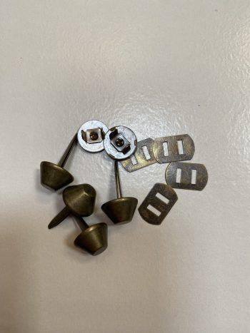 Bag Base Feet with Backs 15mm Antique Gold pack of 4