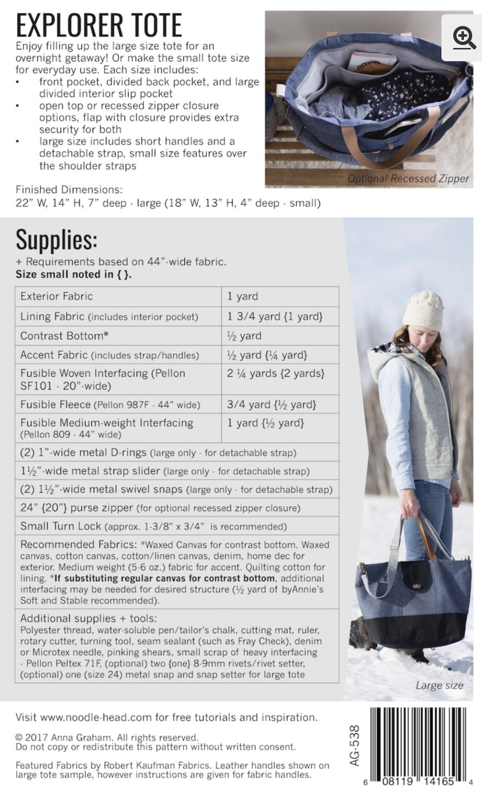 Explorer Tote By Noodlehead-AG-538 - Image 2