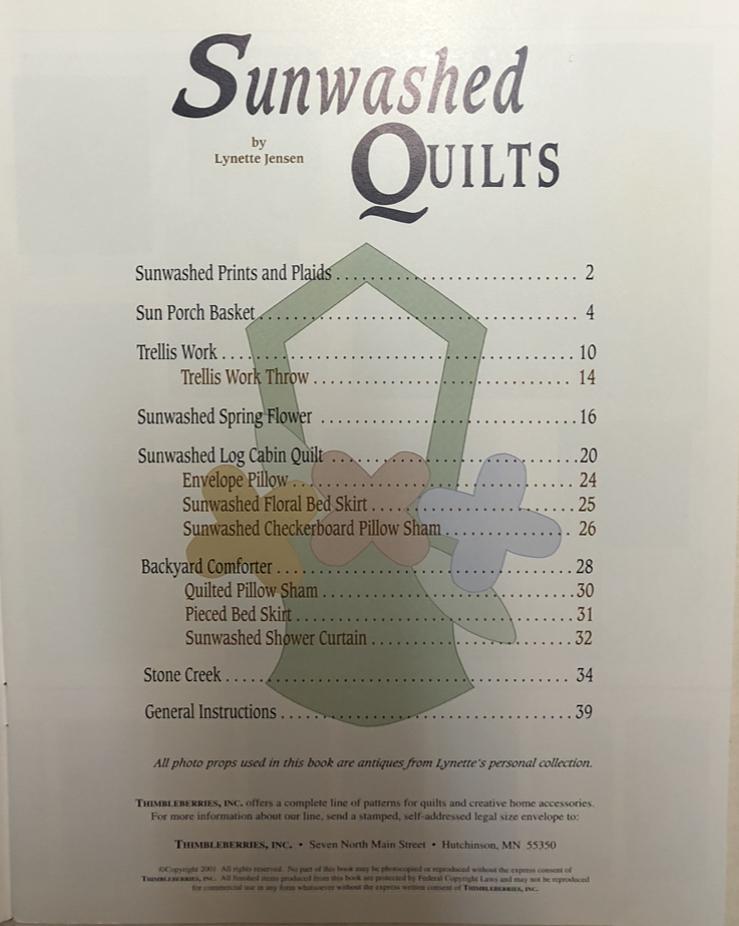 Sunwashed Quilts Pattern Book By Lynette Jenson - Image 2