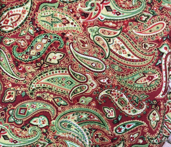 1795/R Traditional Metallic Paisley  From Makower UK