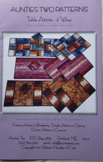 Table Attire - 3 ways Pattern By Aunties Two Patterns ~ AT 247