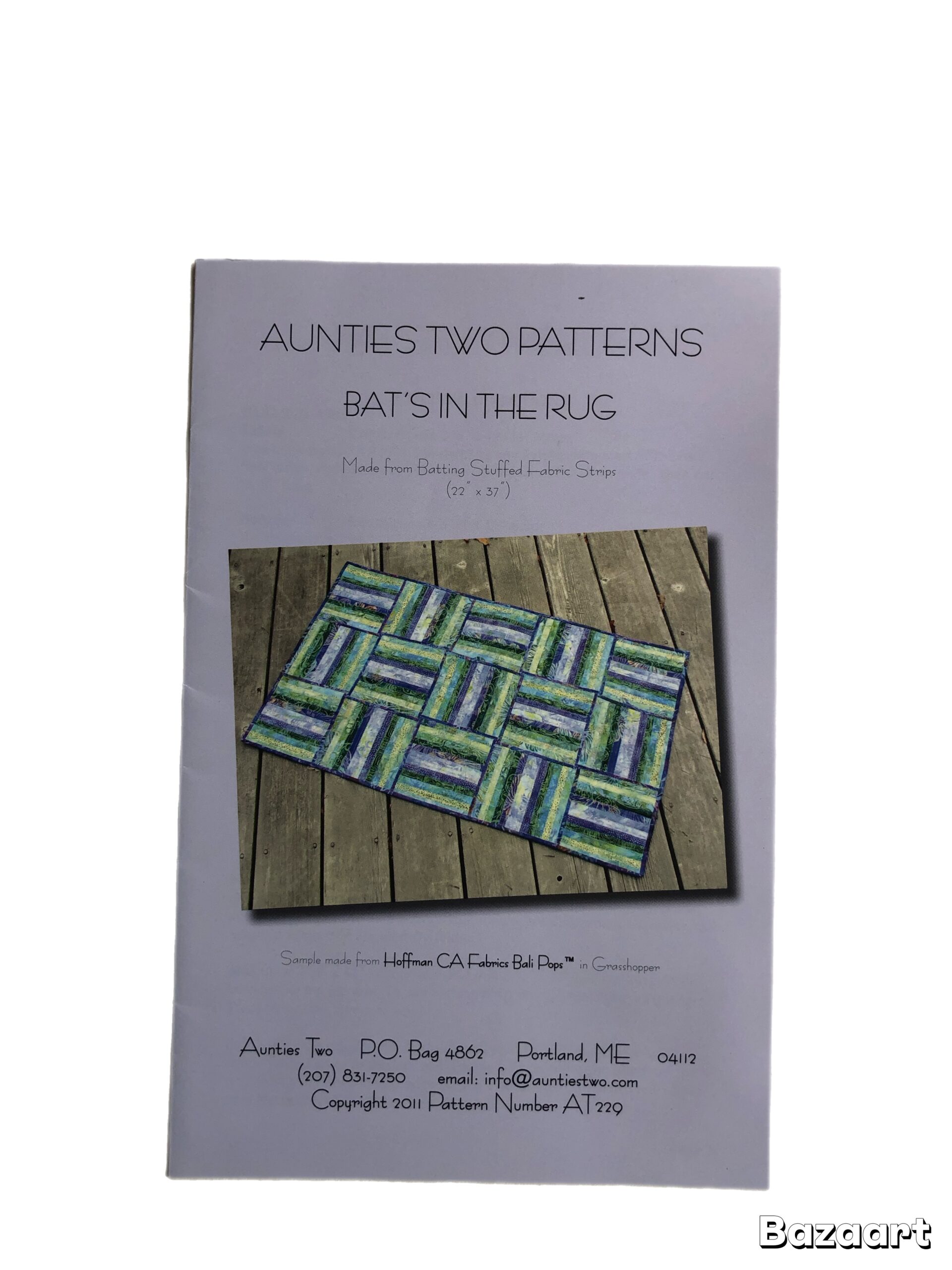 Bats In The Rug Pattern By Aunties Two Patterns ~ AT 04112