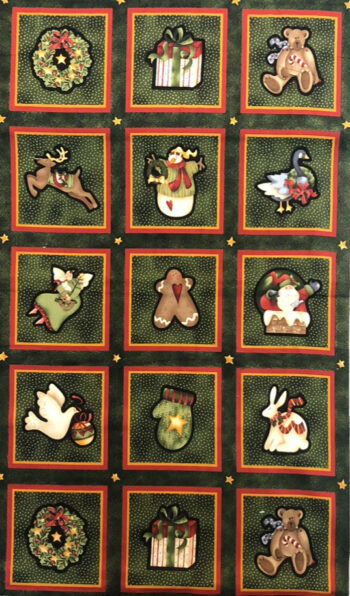 500/40 Festive block print For Ebor Fabrics