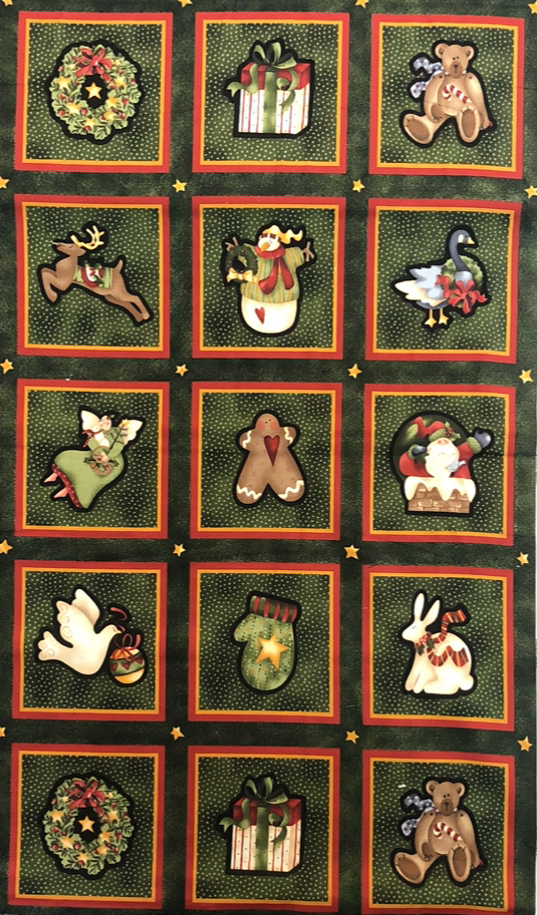 500/40 Festive block print For Ebor Fabrics