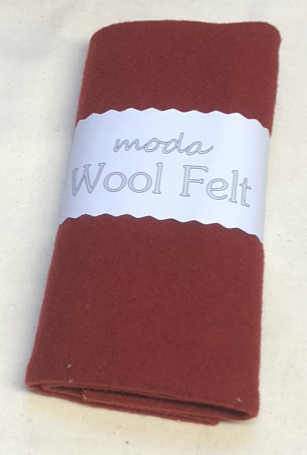 Moda 80% wool felt blend 50cm x 45cm - Claret