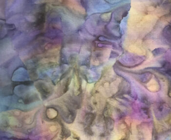 Makower Batik  - Green/purple/blue
