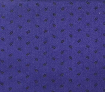 Ditsy scattered black leaf on a purple background