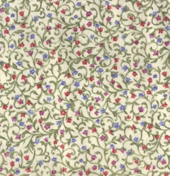 006 Makower's Flowers Floral Scroll - Makower UK