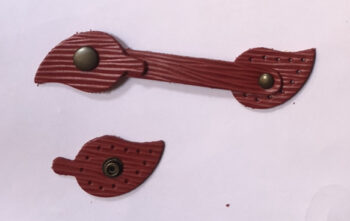 Hobby Land leather  Bag Clasp - Red