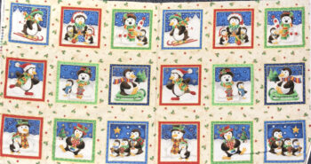 925 Penguin Panel By Makower UK