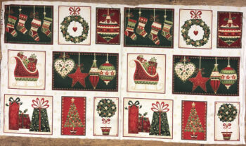 718  Joyful Christmas Panel By Makower UK