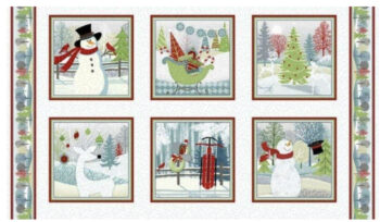 9683P/09 Holiday Cheer Panel By Jan shade Beach For Henry Glass