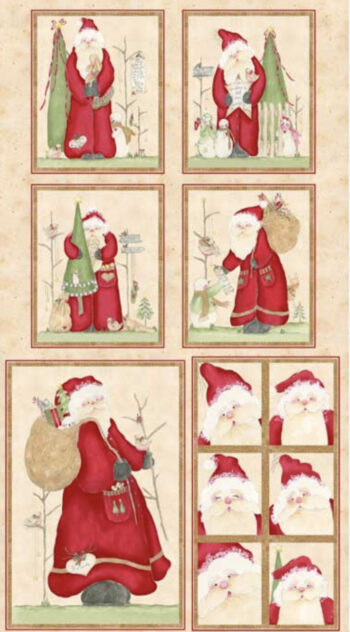 23308 Here Comes Santa Panel By Arlene Neely For Red Roaster Fabrics