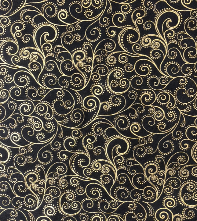 Holiday Accents Classics By RJR Fabrics - Black Scroll