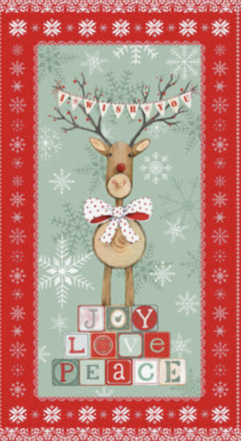 Joy Love Peace Panel 3313P- by Lucie Crovatto - Studio e Fabrics