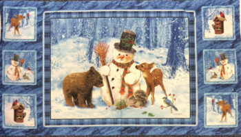 22882-Blu Frosty Friends Panel By Giordano Studios