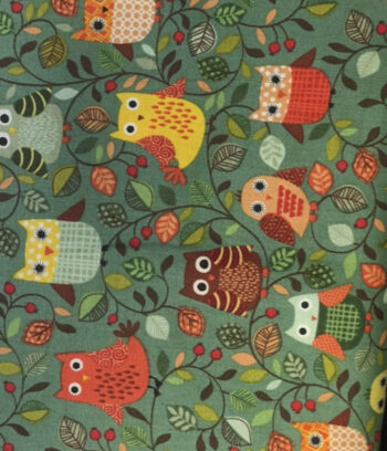 1518/T Forest Friends Fallen Owls By The Henley Studios For Makower